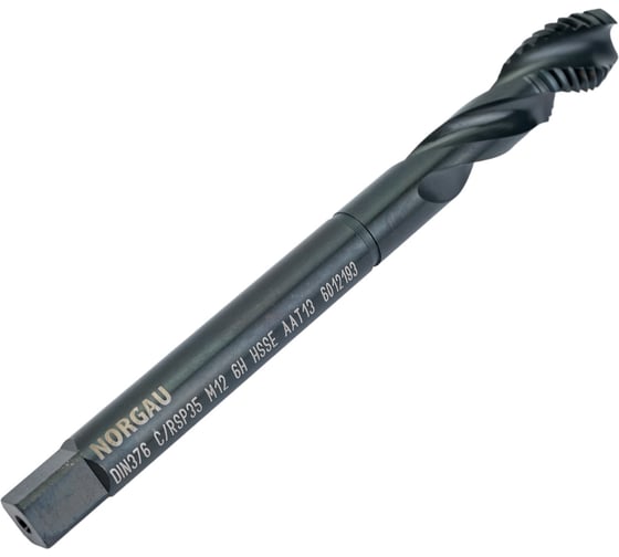 Машинный метчик NORGAU М12 DIN376 6H FNZ HSS-E тип VA 013152012