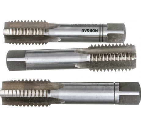 Комплект ручных метчиков 3 шт NORGAU M24х3 013002520