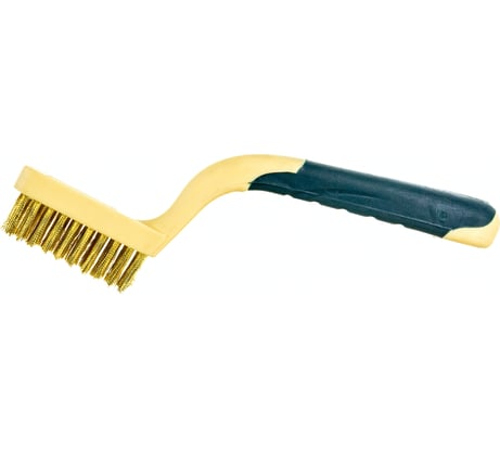 Ручная щетка-мини по металлу Rockforce в пластиковом корпусе с прорезиненной рукояткой RF-34012839(17453)