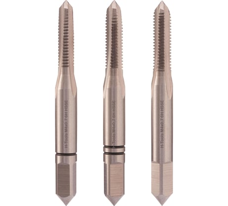 Набор метчиков из 3-х шт. H-Tools М4 шаг 0.7мм DIN352 HSSE 230040EHT
