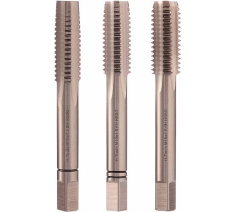 Набор метчиков из 3-х шт. H-Tools М10 шаг 1.5мм DIN352 HSS-G 230100HT