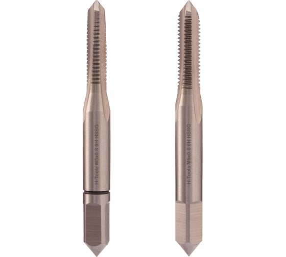 Набор метчиков из 2-х шт. H-Tools М5 шаг 0.8мм DIN352 HSS-G 230050TXHT-2