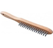 Щётка с 3-х рядной стальной оцинкованной проволокой BOHRER деревянная рукоятка 36500013