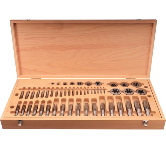 Набор метчиков и плашек VOELKEL M5-M30 HSS-G 62 предмета V48007
