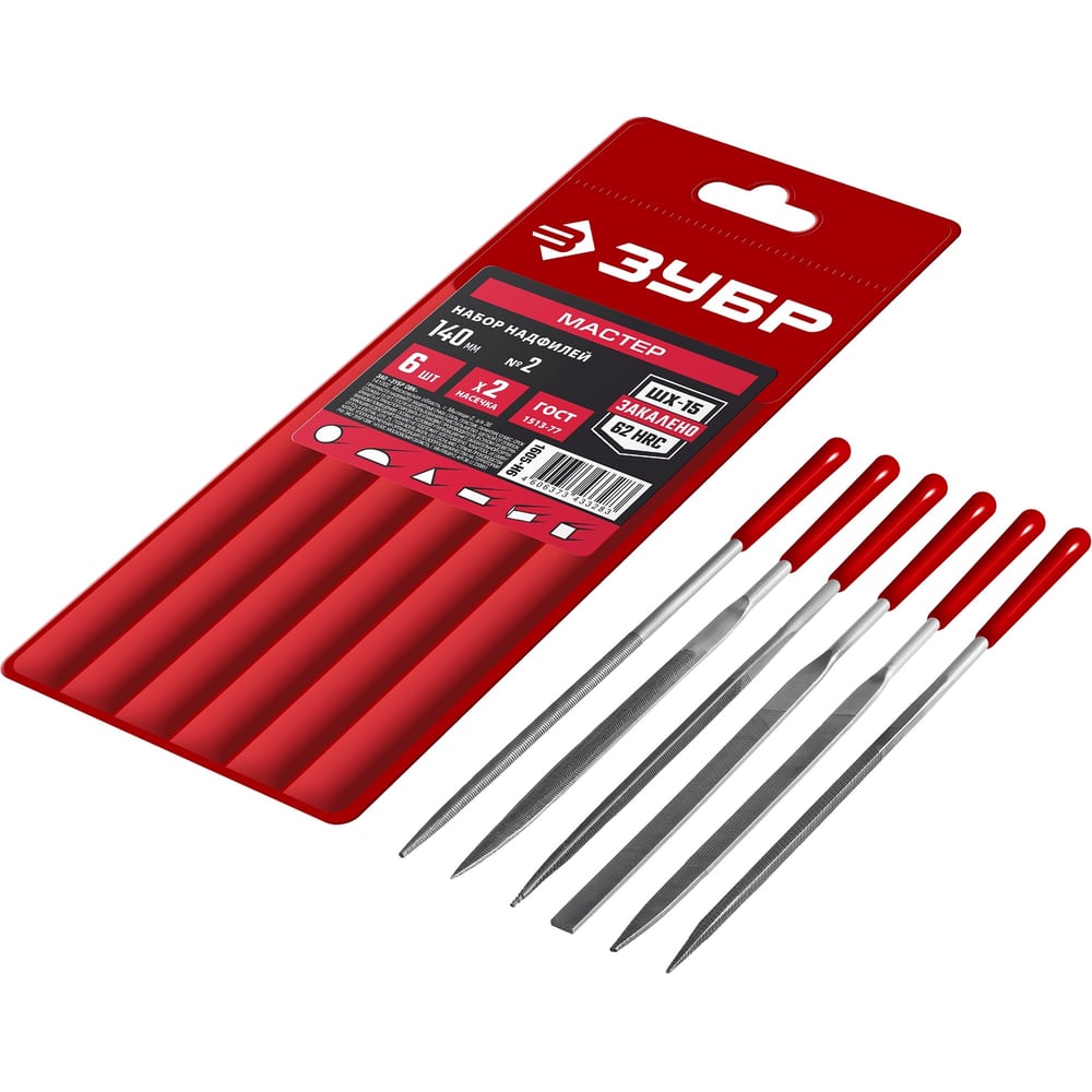 Набор надфилей ЗУБР в чехле 6 шт. 140 мм 1605-H6 - выгодная цена ...
