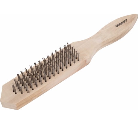 Проволочная щетка Gigant 6 рядов проволоки деревянная рукоятка GB-6