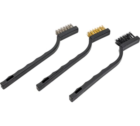 Набор металлических щеток VOREL 170мм, медная, стальная, нейлоновая 06963