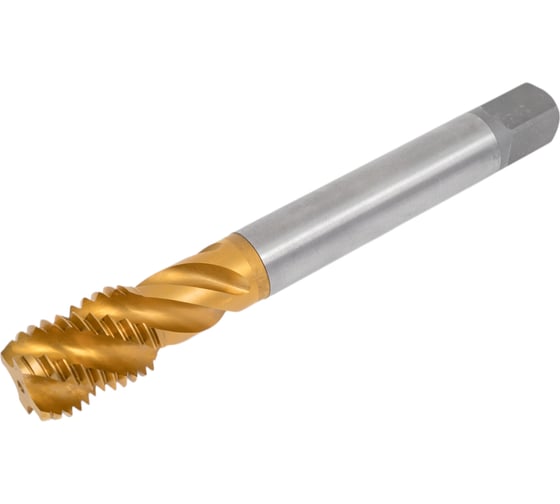 Машинный метчик с винтовой канавкой H-Tools М20 шаг 2.5 мм DIN376 HSSE-TiN 513X01-D2-0200