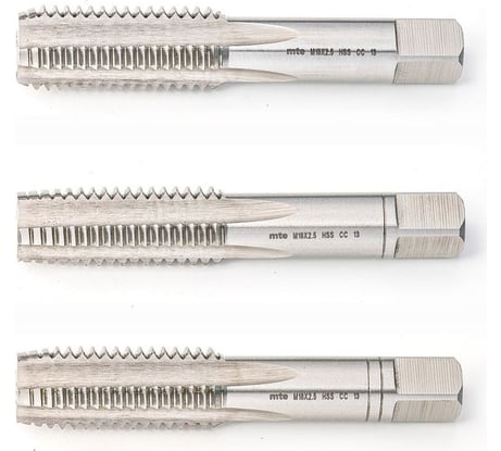 Ручной метчик MTE HSS DIN352 3 шт. M18x2,5 263918
