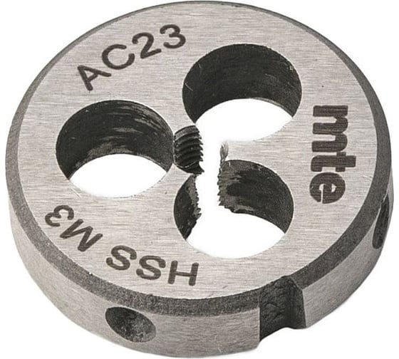 Круглая плашка MTE HSS DINEN22568 M3x0,5 26523 1