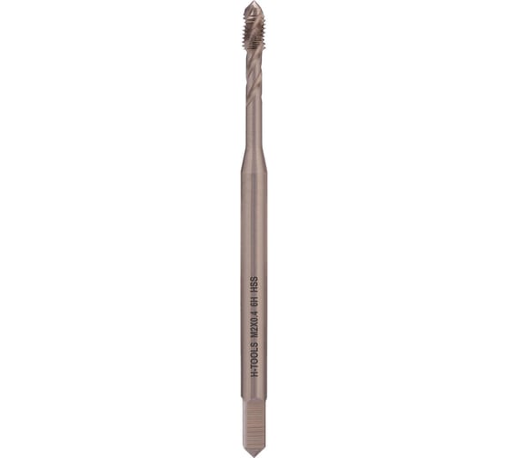 Машинный метчик с винтовой канавкой H-Tools М2 шаг 0.4 мм DIN371 HSS-G 501100-C2-0020