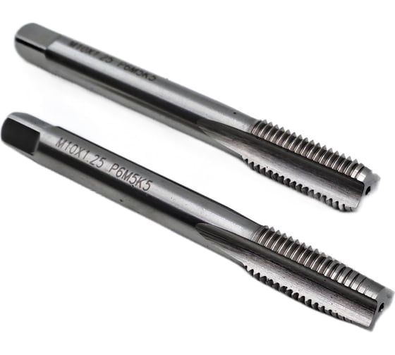 Машинно-ручной метчик TORNERI М10x1.25 комплект из 2-х штук Р6М5К5 Т019236