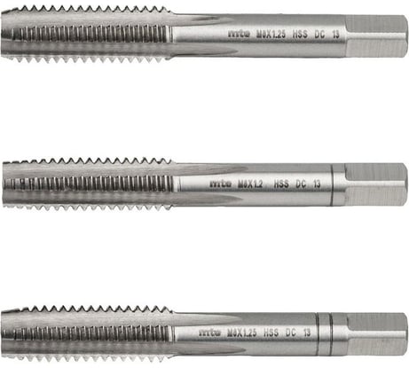 Ручной метчик MTE HSS DIN352 3 шт. M8x1,25 26398