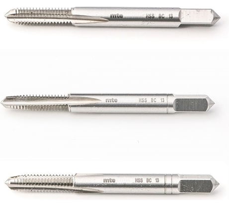 Ручной метчик MTE HSS DIN352 3 шт. M5x0,8 26395