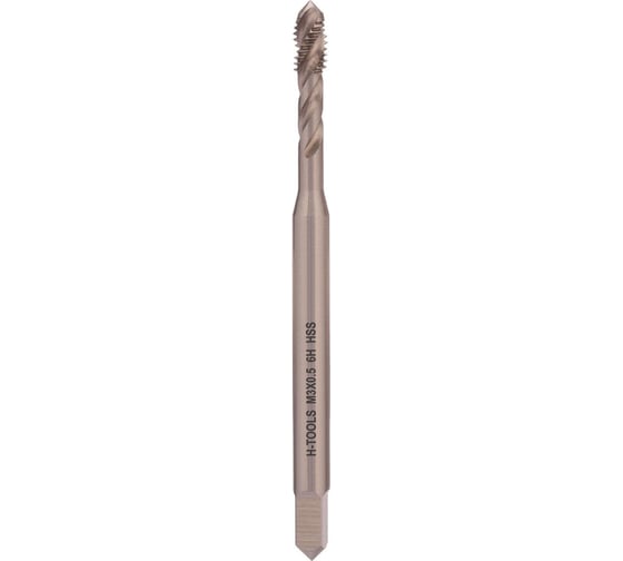 Машинный метчик с винтовой канавкой H-Tools М3 шаг 0.5 мм DIN371 HSS-G 501100-C2-0030 1