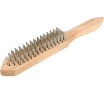 Металлическая 4-х рядная щетка Beril деревянная ручка 565004 12874