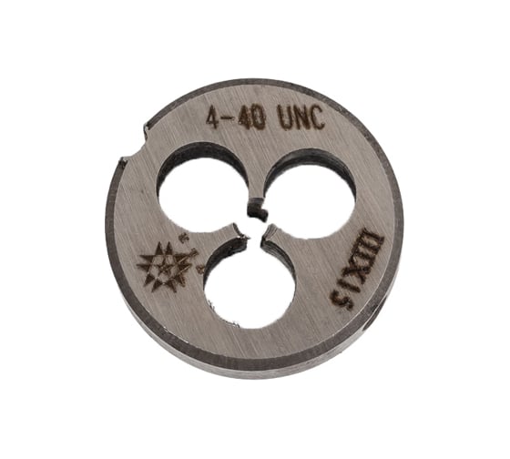 Дюймовая плашка TLX № 4-40 unc 60гр шх15 40 ниток/дюйм, dнар.20мм 73990 1