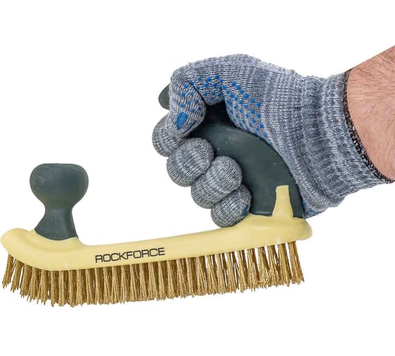 Двуручная щетка по металлу в пластиковом корпусе Rockforce RF-340126429(17452)