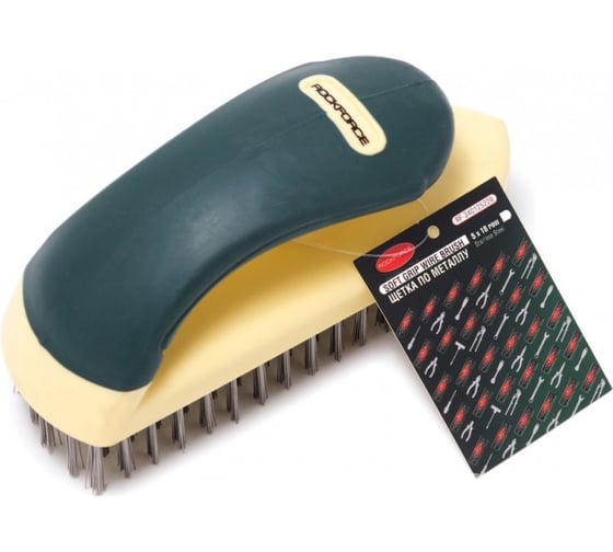 Ручная щетка по металлу Rockforce в пластиковом корпусе RF-340125228(17451)