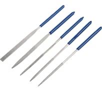 Набор алмазных надфилей ТУНДРА 50x140x3 мм, обрезиненные рукоятки, 5 шт. 2275918