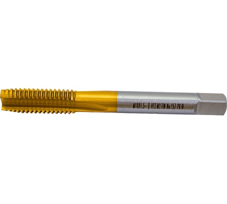 Метчик M10x1,5 HSS M2 TiN прямой компл. ПрофОснастка №157 арт. 50311027