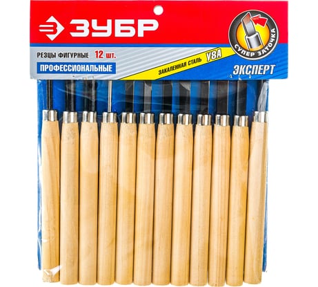 Резцы фигурные профессиональные Эксперт 12 шт Зубр 18375-h12