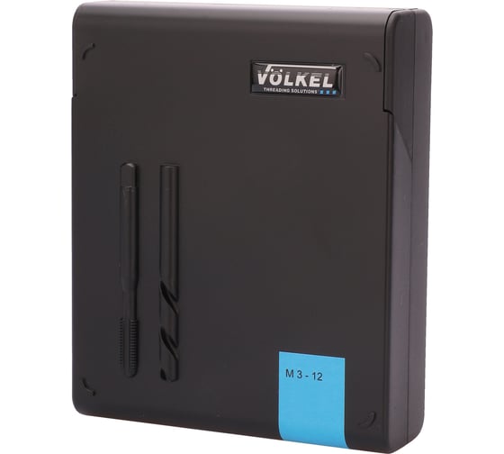 Набор метчиков машинных спиральных VOLKEL M3-M12 HSSE-VAP DIN371/376 (+ сверла) 14пр V47868