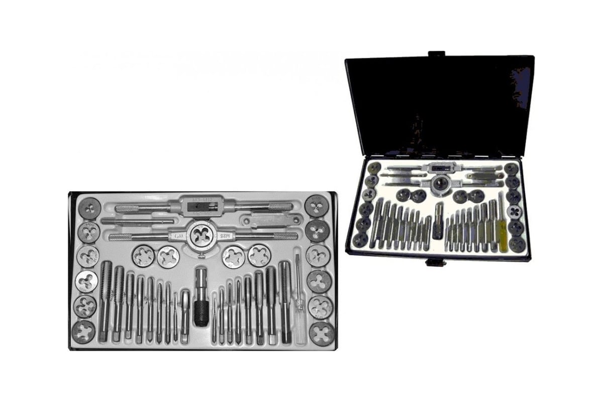 Набор метчиков и плашек дюймовый Torin 45 предметов TRX0045INCH ...