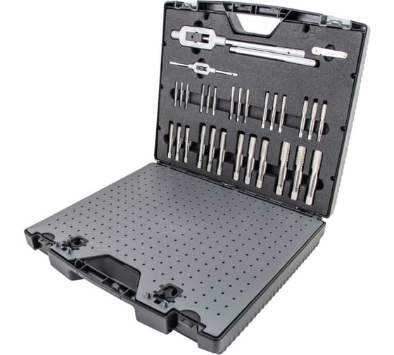 Набор ручных метчиков и плашек NORGAU UNC 1/4-1", 44 предмета HSS 013904550