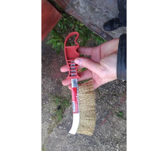 Латунная щетка по металлу с пластиковой ручкой Кедр 203323 - выгодная ...