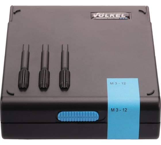 Набор метчиков комплектных VOLKEL M3-M12 HSS-G DIN352 (+ вороток) 22пр V47001