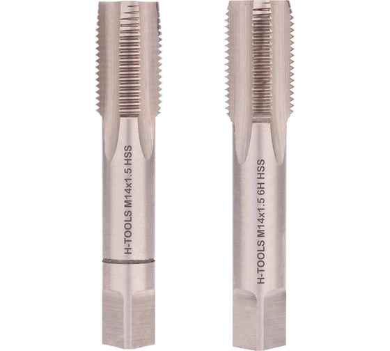 Набор метчиков из 2-х шт. H-Tools М14 шаг 1.5мм DIN2181 HSS-G 235141HT 1
