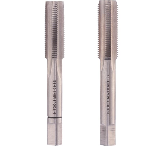 Набор метчиков из 2-х шт. H-Tools М8 шаг 1.0мм DIN2181 HSS-G 235081HT
