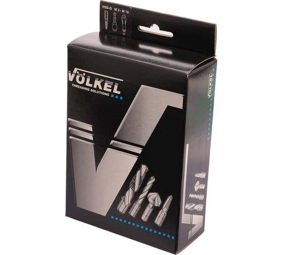Набор метчиков для шуруповерта VOLKEL M3-M10 HSS-G 8пр V67422