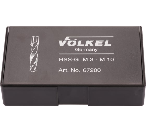 Набор метчиков для шуруповерта VOLKEL 3 в 1 M3-M10 HSS-G 7пр V67200