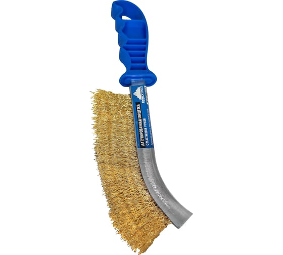 Корщетка латунированная с пластиковой ручкой vertextools 1212-240