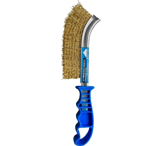 Корщетка латунированная с пластиковой ручкой vertextools 1212-240