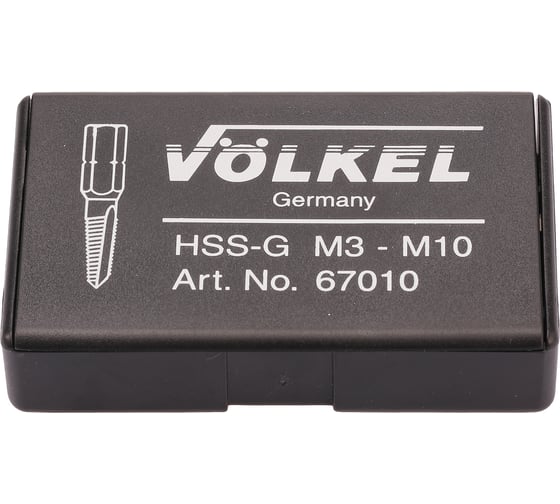 Набор метчиков для шуруповерта VOLKEL M3-M10 HSS-G 6пр V67010