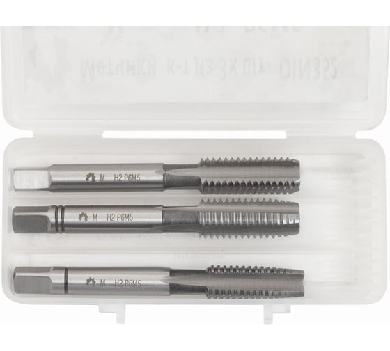 Метчик WOLFSTAR м/р М8,0x1,25 Р6М5 к-т 3шт. DIN352 ta00733 1