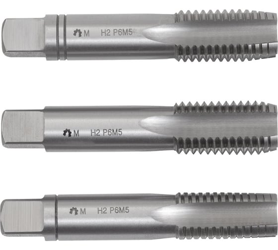 Метчик WOLFSTAR м/р М16x2,0 Р6М5 к-т 3шт. DIN352 ta00737 1