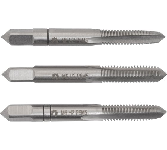 Метчик WOLFSTAR м/р М6,0x1,0 Р6М5 к-т 3шт. DIN352 ta00732 1