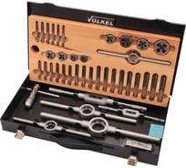 Набор метчиков и плашек VOLKEL M5-M12 HSS-G 40пр V48004