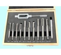 Вороток и 10 метчиков CNIC М6-М12 9ХС в деревянной коробке, 11 позиций 53863