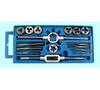 Вороток, плашкодержатель и по 7 метчиков и плашек CNIC М3-М12 в пластиковой коробке, 16 позиций 50048