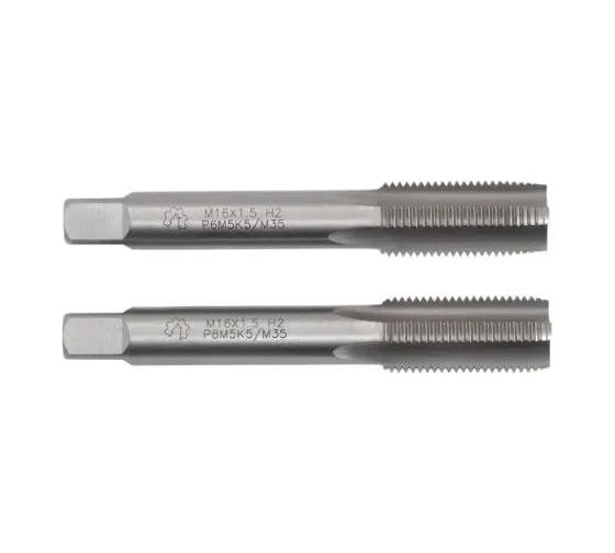Метчик м/р WOLFSTAR М16x1.5, Р6М5К5, 2шт, ГОСТ 3266-81 tm51615
