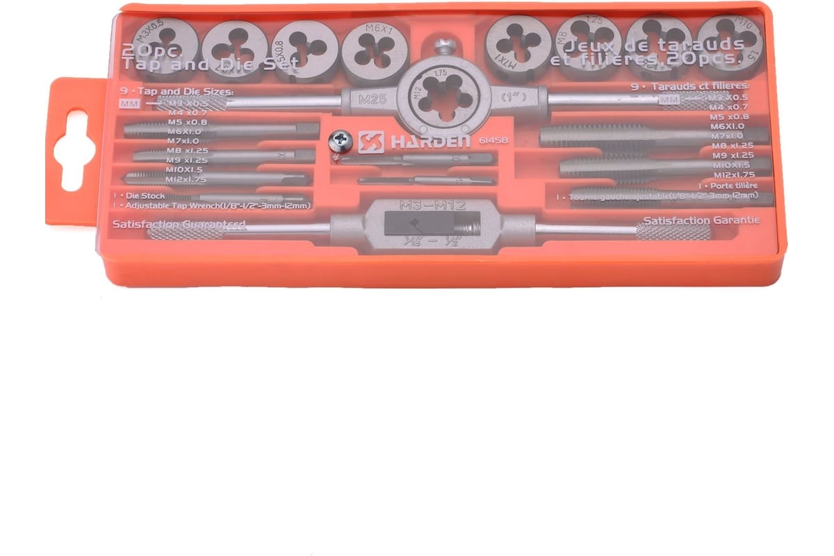 Набор метчиков и плашек HARDEN профессиональный 20 предметов 610458 ...