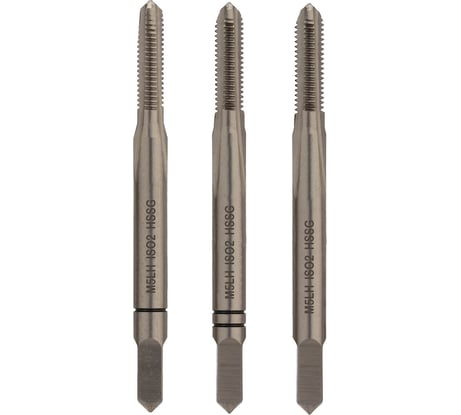 Метчик левый VOLKEL М 5 шаг 0.8мм комплект из 3-х шт. DIN352 HSS-G 27034 V27034