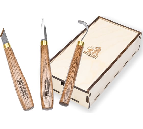 Набор для резьбы по дереву N9 ПЕТРОГРАДЪ 3 предмета М00016094 1