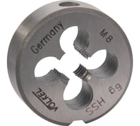 Плашка VOLKEL М8 шаг 1.25мм DINEN22568 HSS 25x9мм 27442 V27442