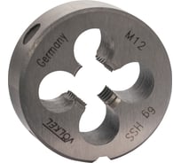 Плашка VOLKEL М12 шаг 1.75мм DINEN22568 HSS 38x14мм 27450 V27450